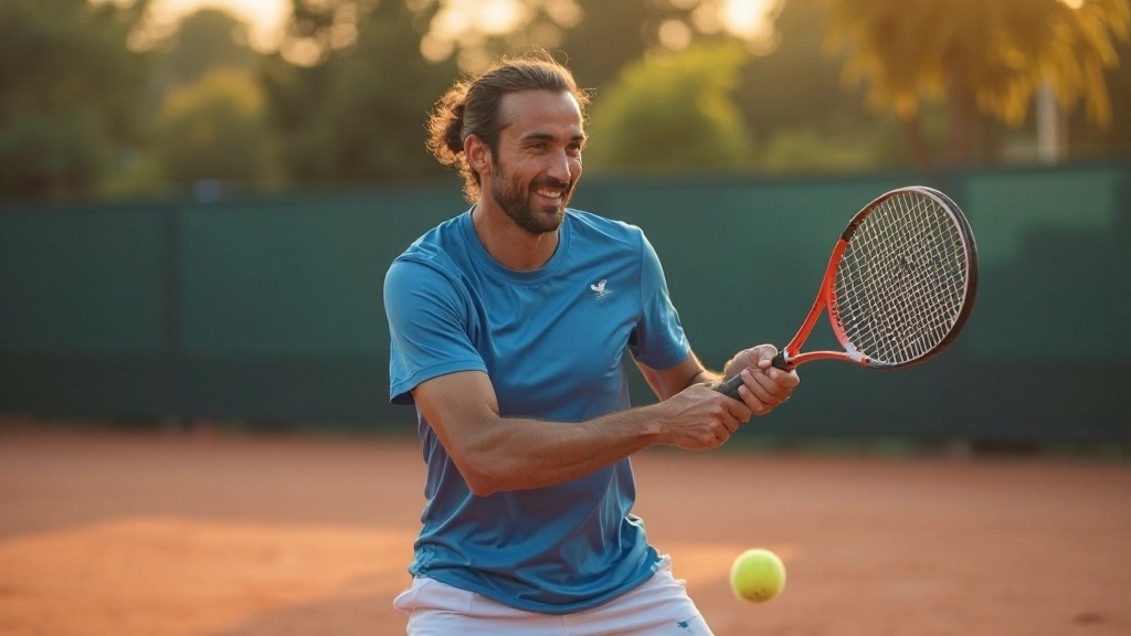 صورة توضح الضربات الأساسية في التنس