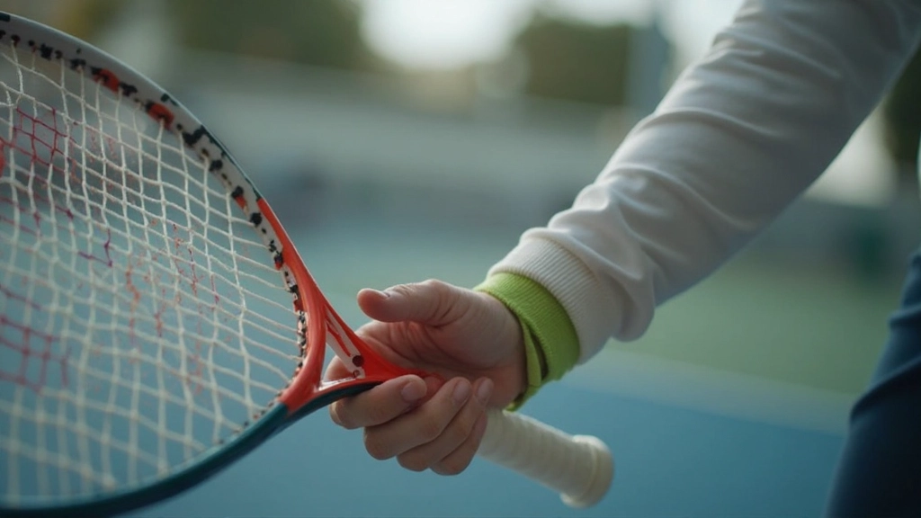 صورة توضح القبضة الصحيحة على مضرب التنس من عدة زوايا